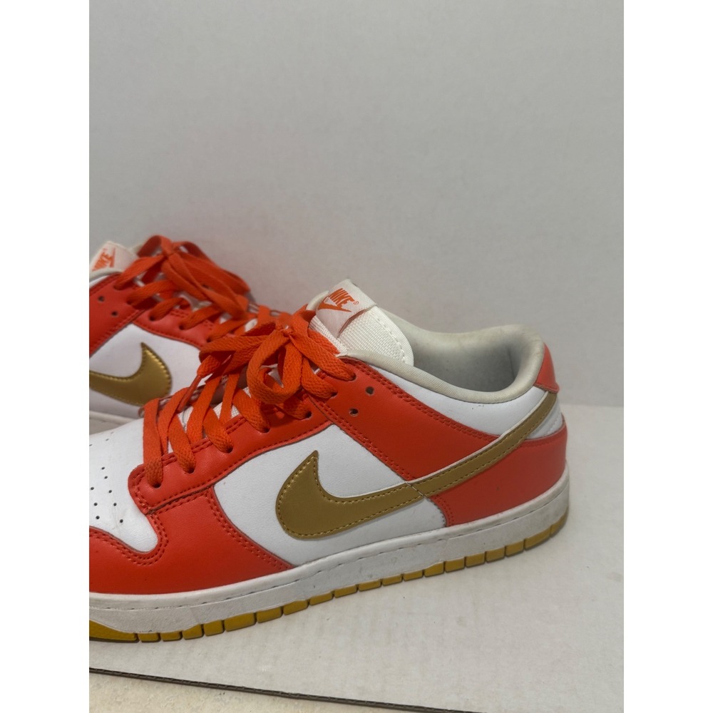 Nike Dunk Low Mens Sneaker 11 Orange Good Syracuse Gold Swoosh DQ4690-800 - Picture 2 of 8